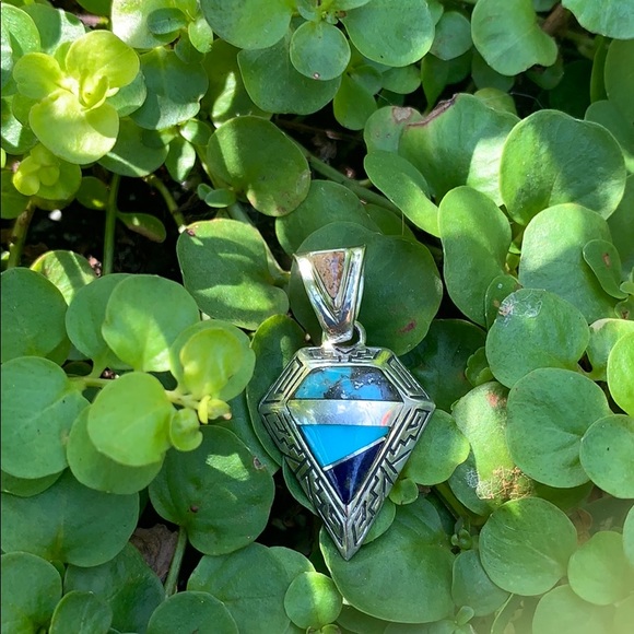 Navajo Calvin Begay Sterling Silver Pendant - Picture 5 of 12